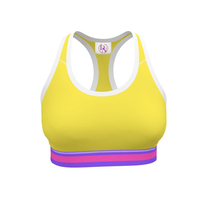 JUST A DAISY YELLOW SPORTS BRA