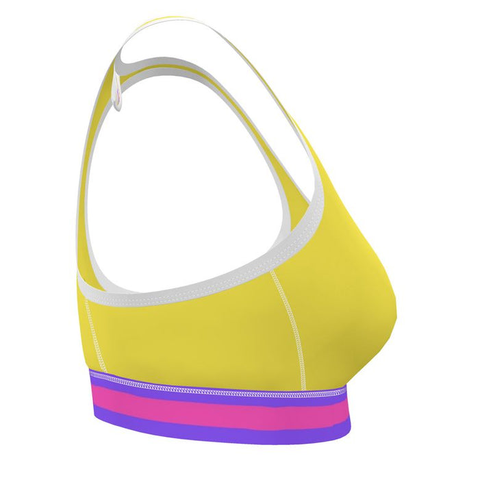 JUST A DAISY YELLOW SPORTS BRA