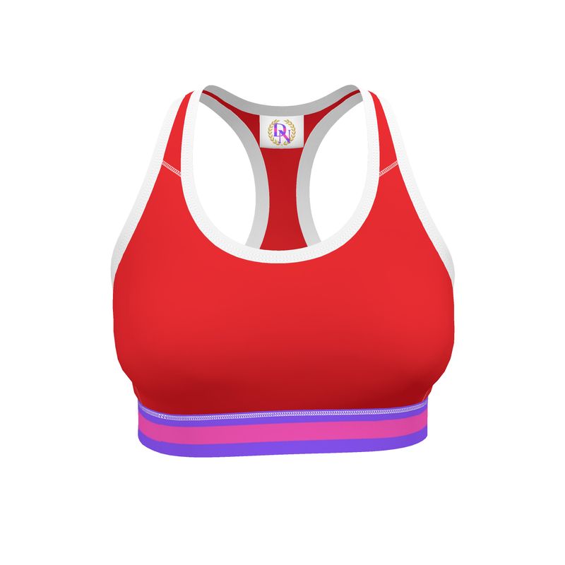 JUST A BRIGHT RED SPORTS BRA