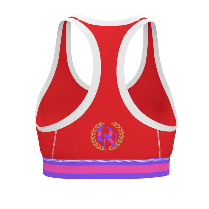 JUST A BRIGHT RED SPORTS BRA