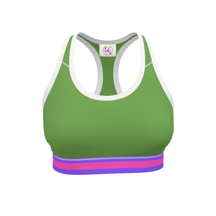 JUST A GREEN SPORTS BRA