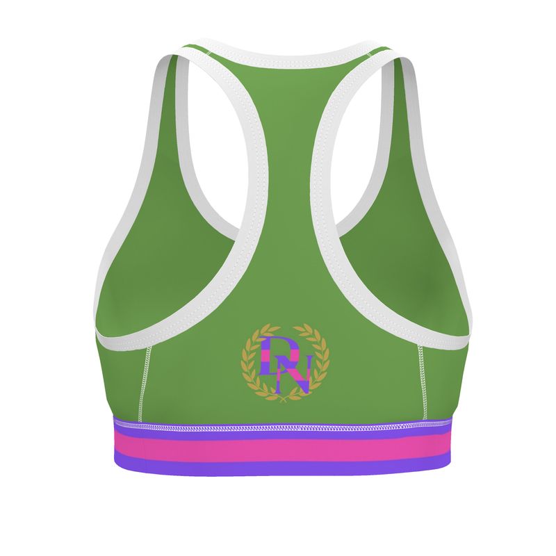 JUST A GREEN SPORTS BRA