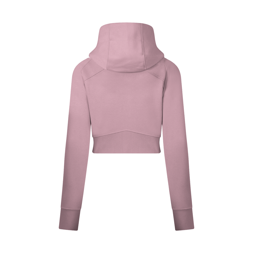 "DN" CROPPED ZIP THROUGH HOODIE