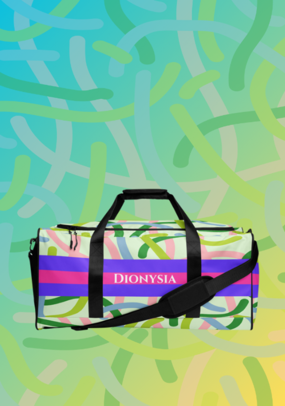 PLAYFUL TANGLE LARGE GYM BAG