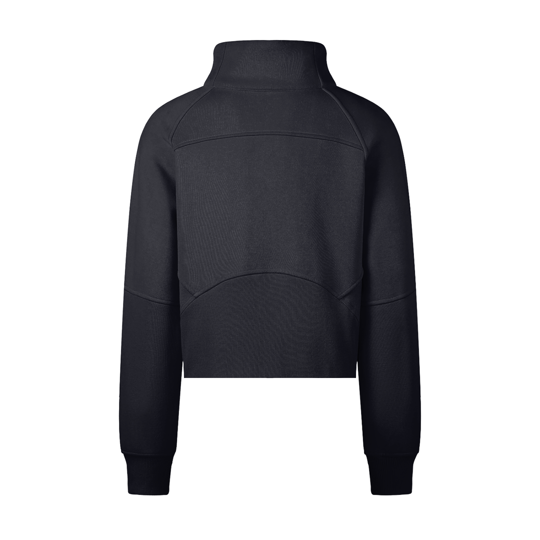 "DN" CROPPED HALF-ZIP SWEATSHIRT