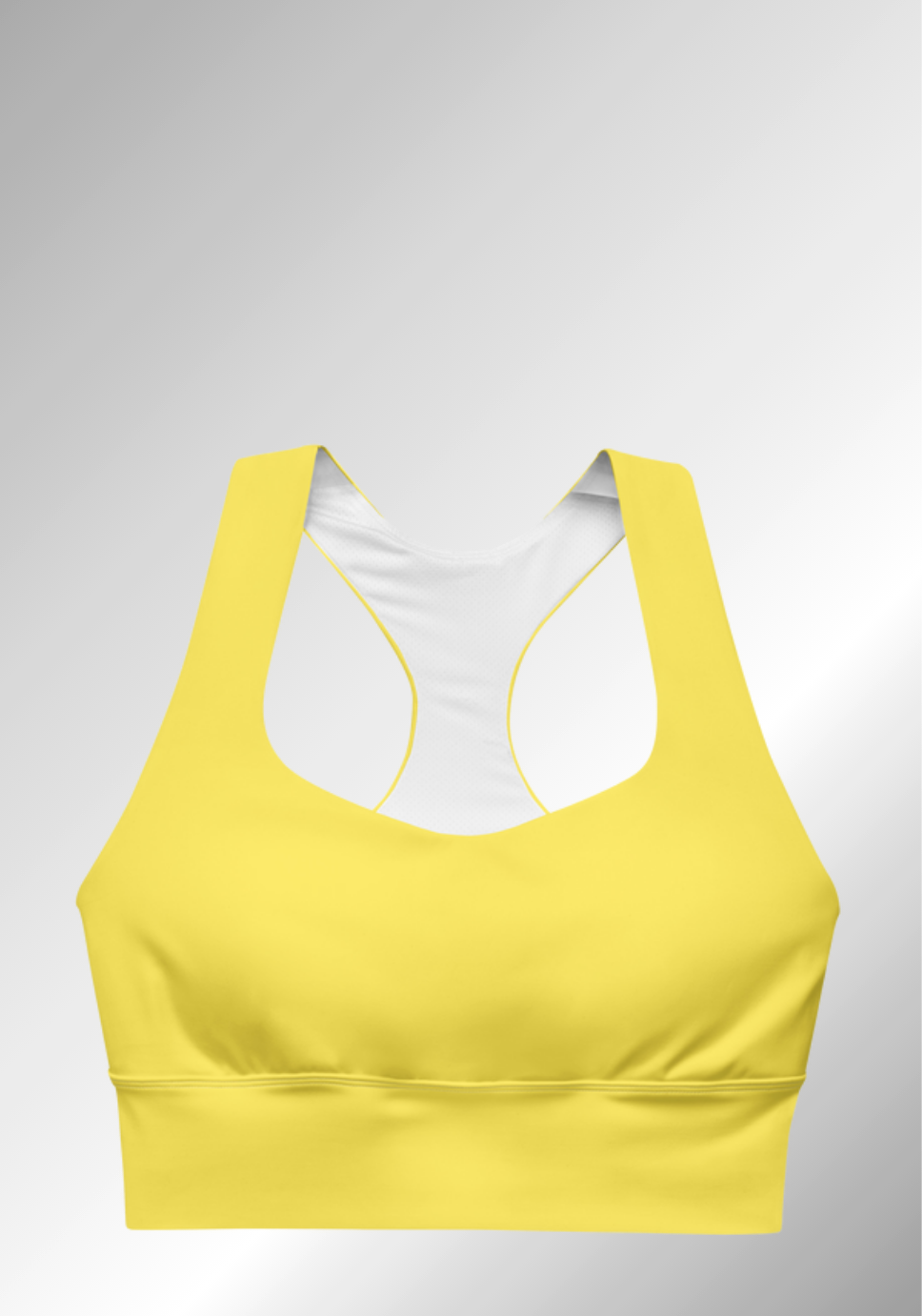 JUST A DAISY YELLOW LONGLINE SPORTS BRA