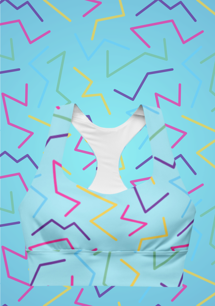 ZIG ZAG LONGLINE SPORTS BRA