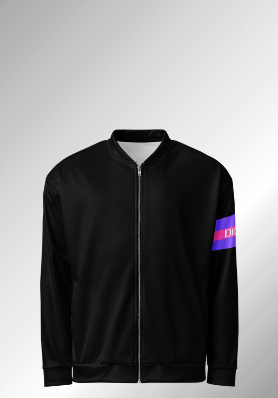 JUST A BLACK BOMBER JACKET