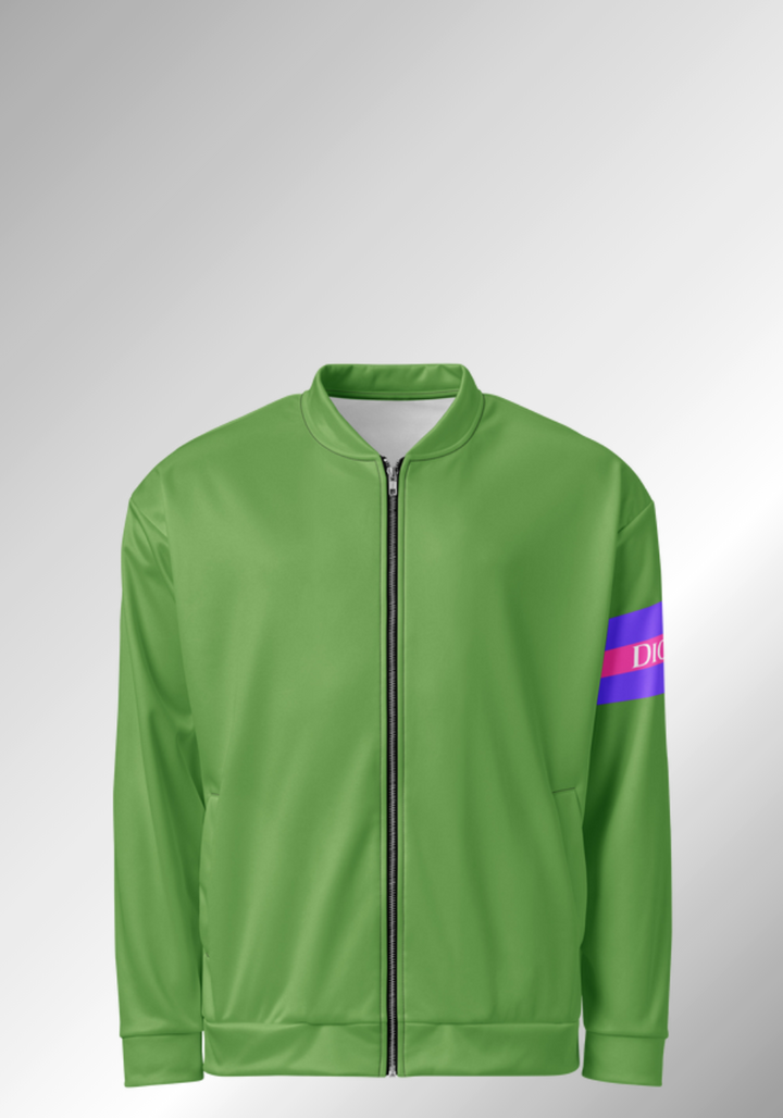 JUST A GREEN BOMBER JACKET