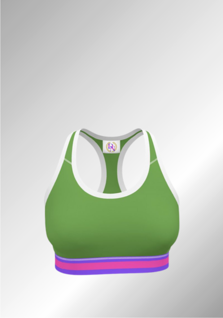 JUST A GREEN SPORTS BRA