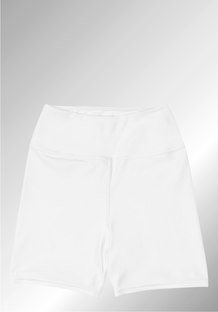 JUST WHITE YOGA SHORTS