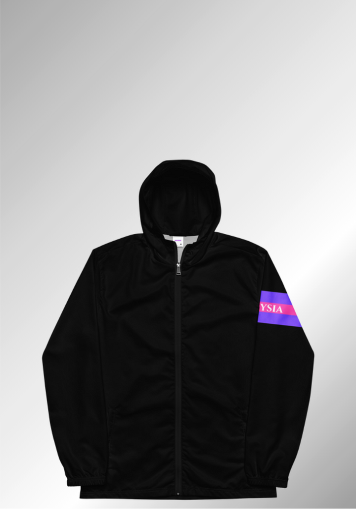 JUST A BLACK WINDBREAKER