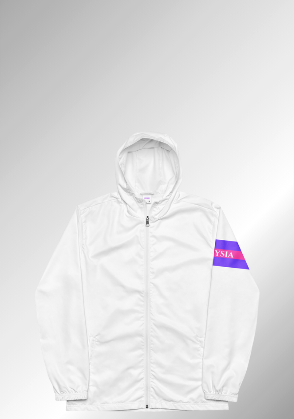 JUST A WHITE WINDBREAKER